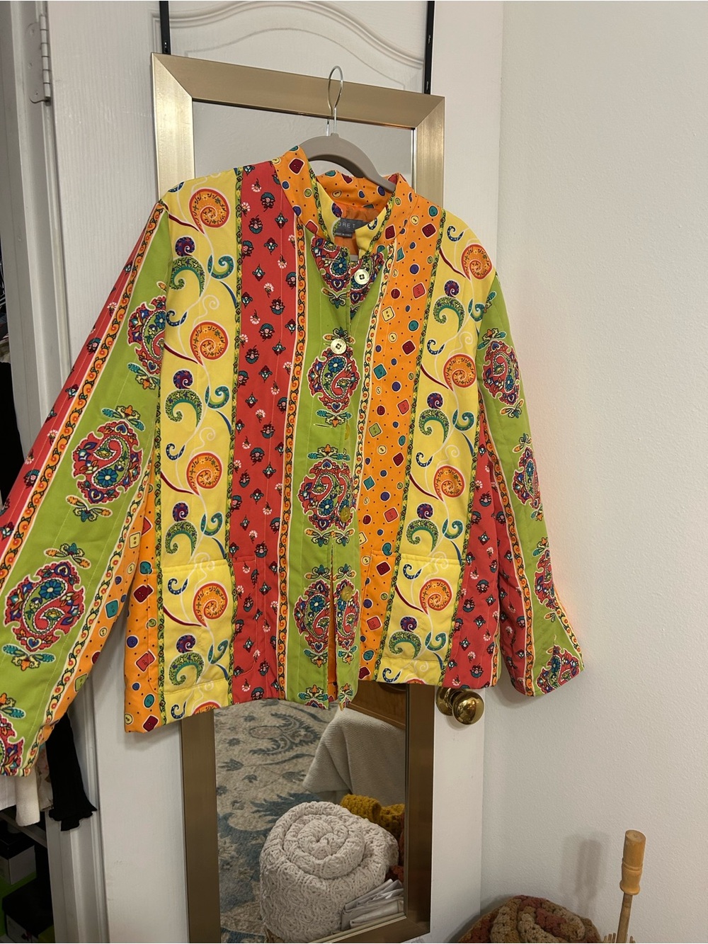 Koret - Multicolor Striped Paisley Puffer Jacket